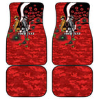 St George Illawarra Dragons ANZAC Personalised Car Mats Lest We Forget Poppy Camo