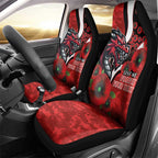 St George Illawarra Dragons ANZAC Personalised Car Seat Cover Lest We Forget Poppy Camo