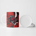St George Illawarra Dragons ANZAC Personalised Ceramic Mug Lest We Forget Poppy Camo