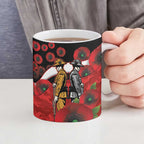 St George Illawarra Dragons ANZAC Personalised Ceramic Mug Lest We Forget Poppy Camo