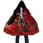 St George Illawarra Dragons ANZAC Personalised Cloak Lest We Forget Poppy Camo