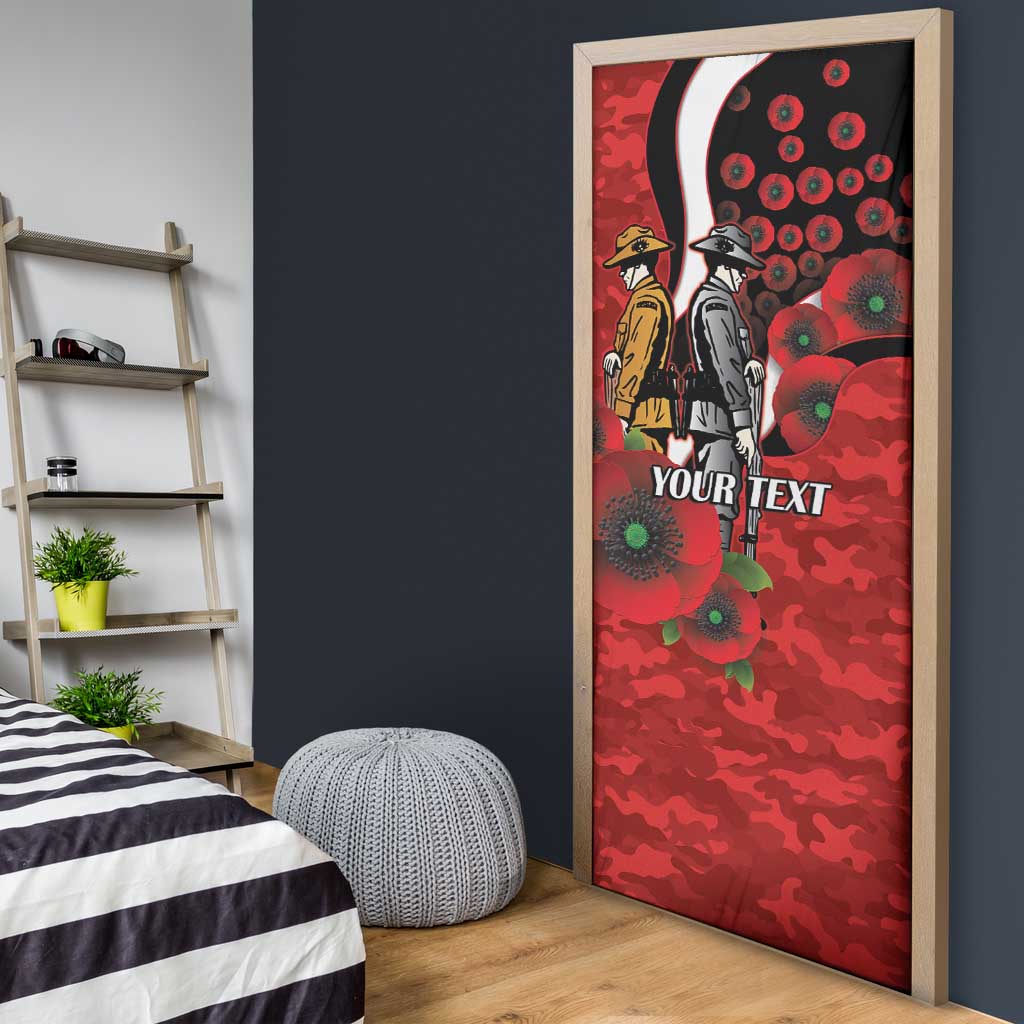 St George Illawarra Dragons ANZAC Personalised Door Cover Lest We Forget Poppy Camo