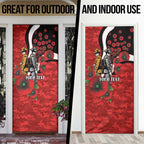 St George Illawarra Dragons ANZAC Personalised Door Cover Lest We Forget Poppy Camo