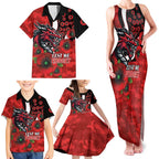 St George Illawarra Dragons ANZAC Personalised Family Matching Tank Maxi Dress and Hawaiian Shirt Lest We Forget Poppy Camo