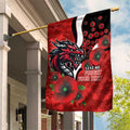 St George Illawarra Dragons ANZAC Personalised Garden Flag Lest We Forget Poppy Camo