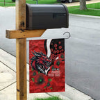 St George Illawarra Dragons ANZAC Personalised Garden Flag Lest We Forget Poppy Camo