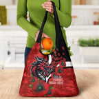 St George Illawarra Dragons ANZAC Personalised Grocery Bag Lest We Forget Poppy Camo