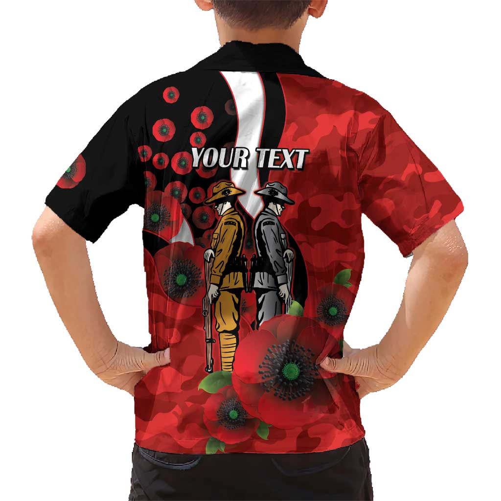 St George Illawarra Dragons ANZAC Personalised Hawaiian Shirt Lest We Forget Poppy Camo