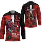St George Illawarra Dragons ANZAC Personalised Hockey Jersey Lest We Forget Poppy Camo
