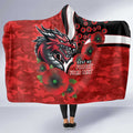St George Illawarra Dragons ANZAC Personalised Hooded Blanket Lest We Forget Poppy Camo