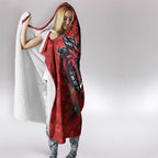 St George Illawarra Dragons ANZAC Personalised Hooded Blanket Lest We Forget Poppy Camo