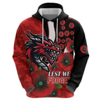 St George Illawarra Dragons ANZAC Personalised Hoodie Lest We Forget Poppy Camo