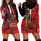 St George Illawarra Dragons ANZAC Personalised Hoodie Dress Lest We Forget Poppy Camo
