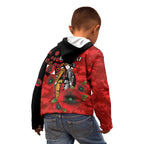 St George Illawarra Dragons ANZAC Personalised Kid Hoodie Lest We Forget Poppy Camo