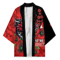 St George Illawarra Dragons ANZAC Personalised Kimono Lest We Forget Poppy Camo