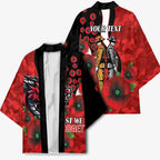 St George Illawarra Dragons ANZAC Personalised Kimono Lest We Forget Poppy Camo