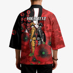 St George Illawarra Dragons ANZAC Personalised Kimono Lest We Forget Poppy Camo