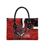 St George Illawarra Dragons ANZAC Personalised Leather Bag Lest We Forget Poppy Camo