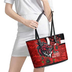 St George Illawarra Dragons ANZAC Personalised Leather Tote Bag Lest We Forget Poppy Camo