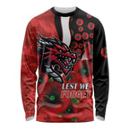St George Illawarra Dragons ANZAC Personalised Long Sleeve Shirt Lest We Forget Poppy Camo