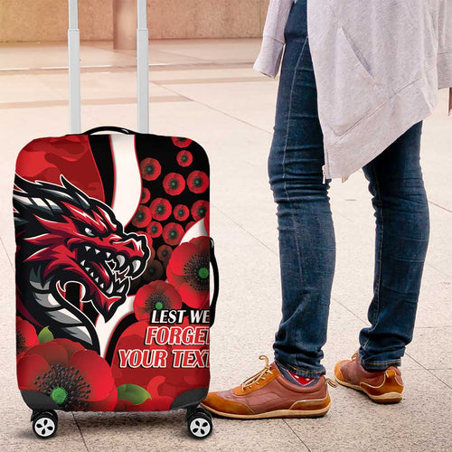St George Illawarra Dragons ANZAC Personalised Luggage Cover Lest We Forget Poppy Camo