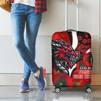 St George Illawarra Dragons ANZAC Personalised Luggage Cover Lest We Forget Poppy Camo