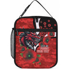 St George Illawarra Dragons ANZAC Personalised Lunch Bag Lest We Forget Poppy Camo