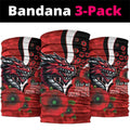 St George Illawarra Dragons ANZAC Personalised Neck Gaiter Lest We Forget Poppy Camo