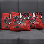 St George Illawarra Dragons ANZAC Personalised Pillow Cover Lest We Forget Poppy Camo