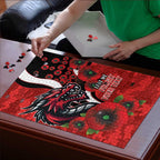 St George Illawarra Dragons ANZAC Personalised Puzzle Lest We Forget Poppy Camo