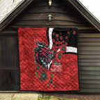 St George Illawarra Dragons ANZAC Personalised Quilt Lest We Forget Poppy Camo
