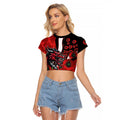 St George Illawarra Dragons ANZAC Personalised Raglan Cropped T Shirt Lest We Forget Poppy Camo