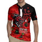 St George Illawarra Dragons ANZAC Personalised Rugby Jersey Lest We Forget Poppy Camo