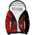 St George Illawarra Dragons ANZAC Personalised Sherpa Hoodie Lest We Forget Poppy Camo