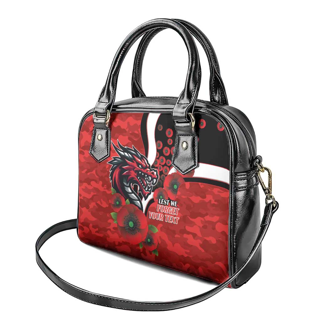 St George Illawarra Dragons ANZAC Personalised Shoulder Handbag Lest We Forget Poppy Camo