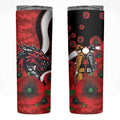 St George Illawarra Dragons ANZAC Personalised Skinny Tumbler Lest We Forget Poppy Camo