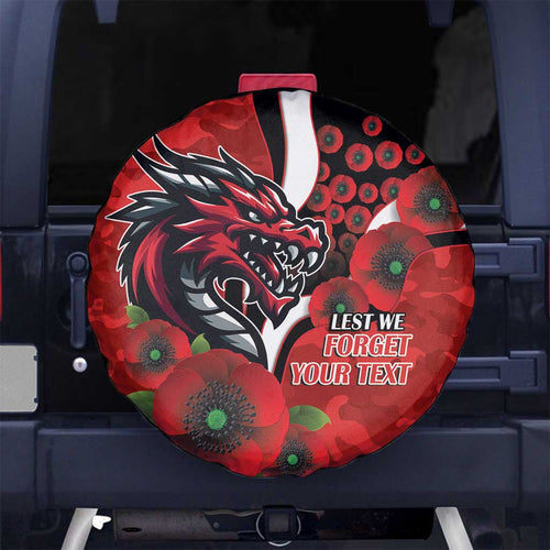St George Illawarra Dragons ANZAC Personalised Spare Tire Cover Lest We Forget Poppy Camo