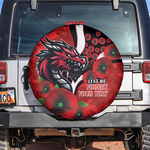 St George Illawarra Dragons ANZAC Personalised Spare Tire Cover Lest We Forget Poppy Camo