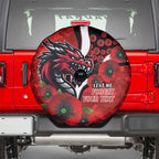 St George Illawarra Dragons ANZAC Personalised Spare Tire Cover Lest We Forget Poppy Camo