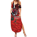 St George Illawarra Dragons ANZAC Personalised Summer Maxi Dress Lest We Forget Poppy Camo