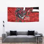 St George Illawarra Dragons ANZAC Personalised Tapestry Lest We Forget Poppy Camo
