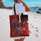 St George Illawarra Dragons ANZAC Personalised Tote Bag Lest We Forget Poppy Camo