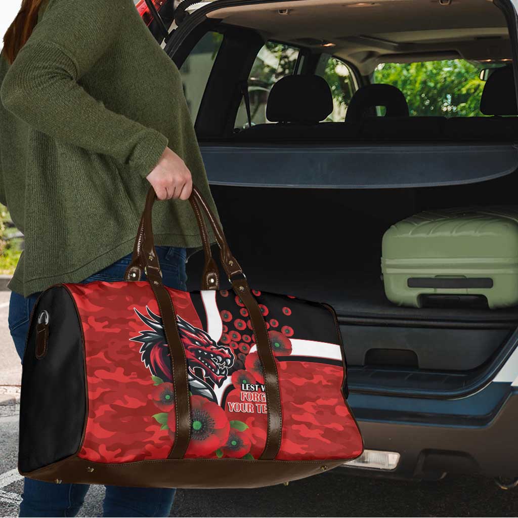 St George Illawarra Dragons ANZAC Personalised Travel Bag Lest We Forget Poppy Camo