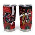 St George Illawarra Dragons ANZAC Personalised Tumbler Cup Lest We Forget Poppy Camo