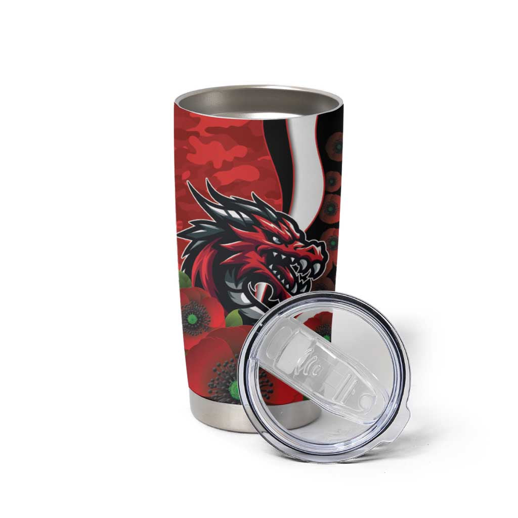 St George Illawarra Dragons ANZAC Personalised Tumbler Cup Lest We Forget Poppy Camo