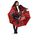 St George Illawarra Dragons ANZAC Personalised Umbrella Lest We Forget Poppy Camo