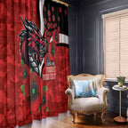 St George Illawarra Dragons ANZAC Personalised Window Curtain Lest We Forget Poppy Camo