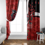 St George Illawarra Dragons ANZAC Personalised Window Curtain Lest We Forget Poppy Camo