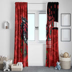 St George Illawarra Dragons ANZAC Personalised Window Curtain Lest We Forget Poppy Camo