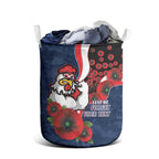 Sydney Roosters ANZAC Personalised Laundry Basket Lest We Forget Poppy Camo